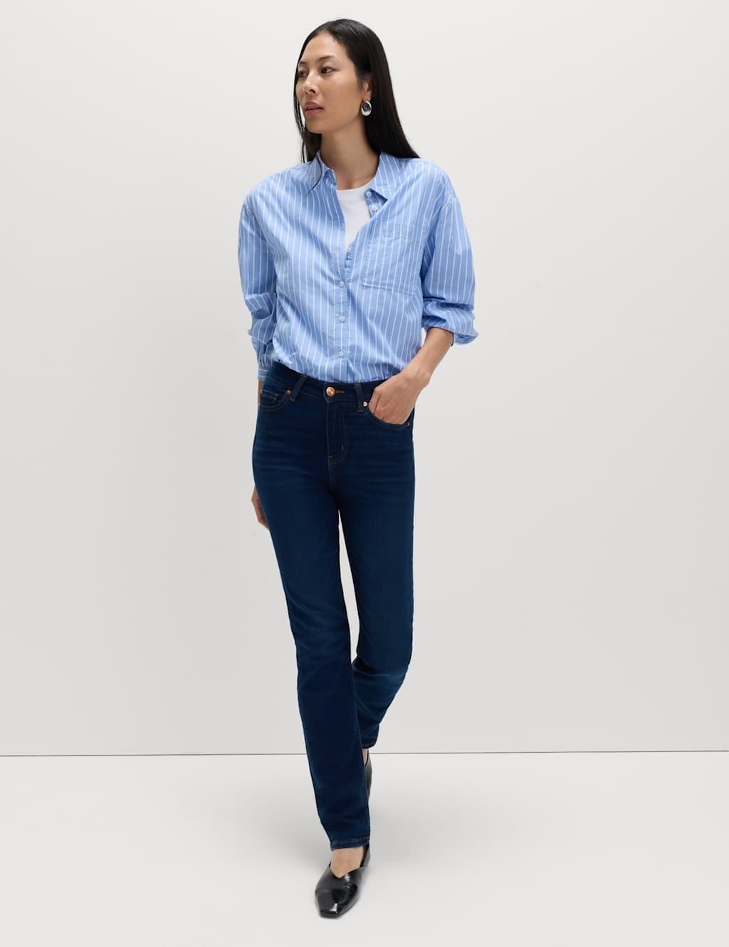 Marks & Spencer M&S Sienna Dark Blue Denim Straight Leg Jeans
