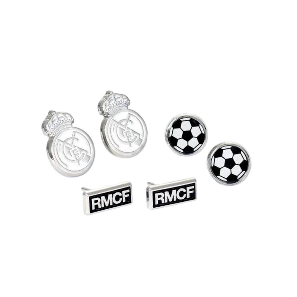 Real Madrid CF Real Madrid CF Men's Studded Earring Set (Pack of 3) - 1