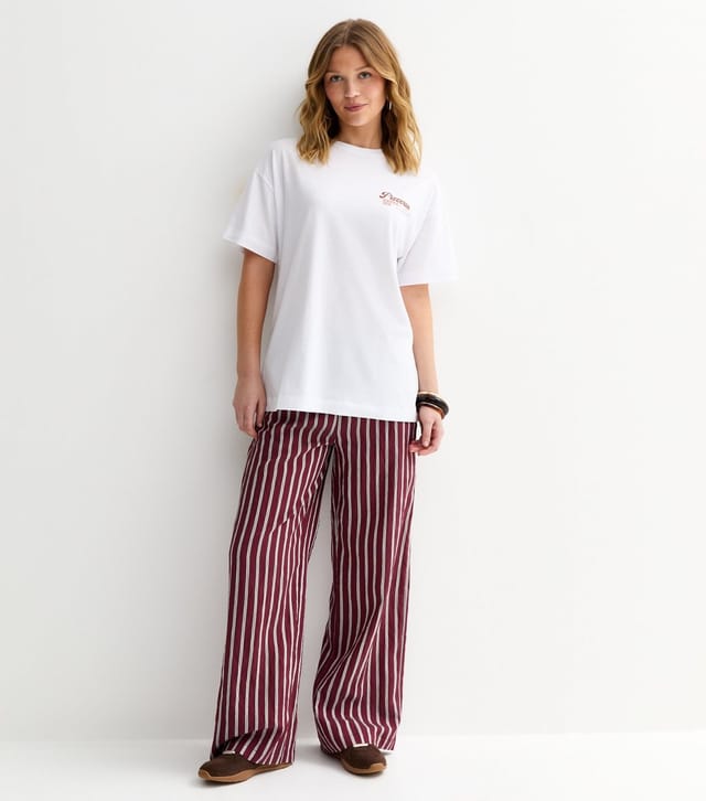 New Look Women's White Pizza Print Oversized T-Shirt New Look - 2