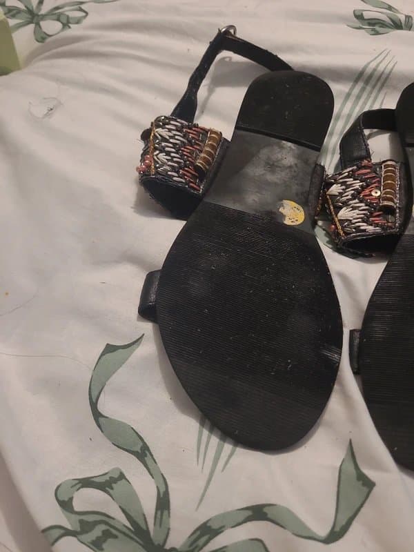 New Look New look sandals with bead and sequin detail