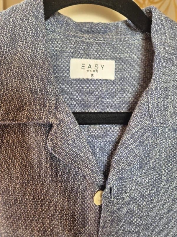 Easy Mens 100% cotton shirt short sleeve size small