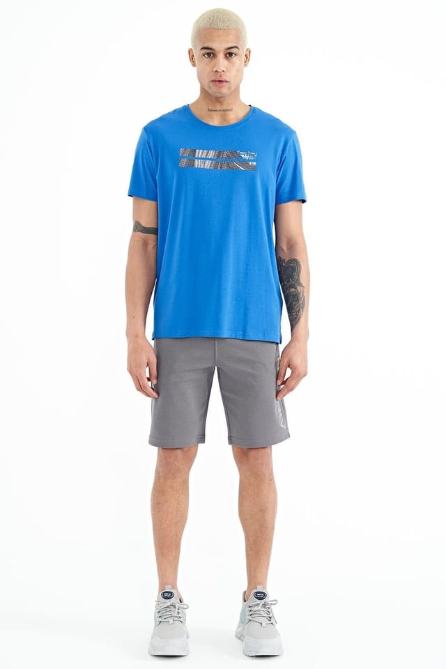 Tommy Life Tommy Life Men's Printed Fleece Sweat Shorts in Charcoal - 3