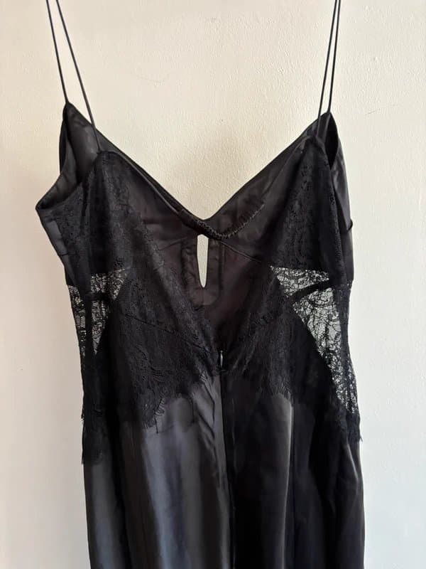 ASOS Design Black satin maxi dress