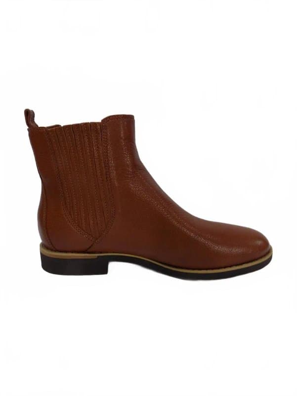 Rockport Rockport Boots Womens Tan Brown Leather Chelsea UK 4 Flat Pull On Ankle Adiprene