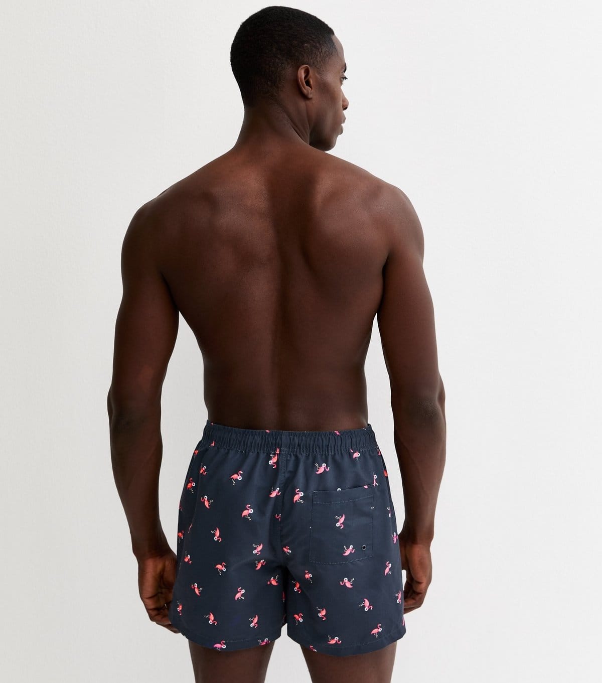 New Look Men's Blue Regular Flamingo Print Swim Shorts New Look - 4