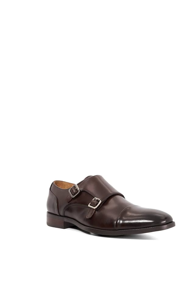 Dune London Dune London Men's 'Satchin 2' Leather Monk Straps in Brown - 2