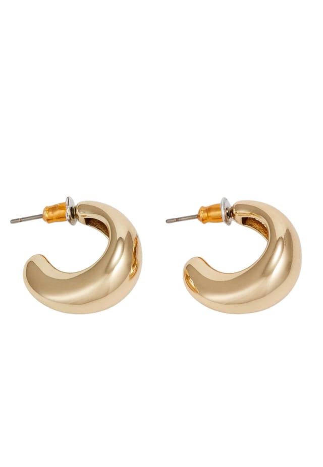 DKNY DKNY Women's Chunky Gold 18mm Hoop - Gold - 2