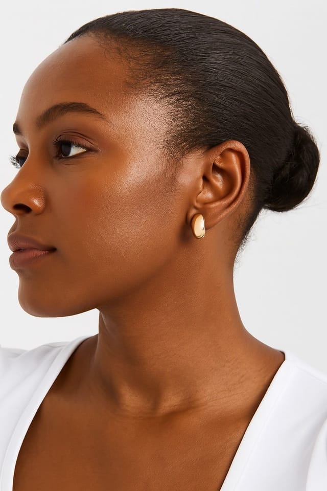 DKNY DKNY Women's Chunky Gold 18mm Hoop - Gold - 3