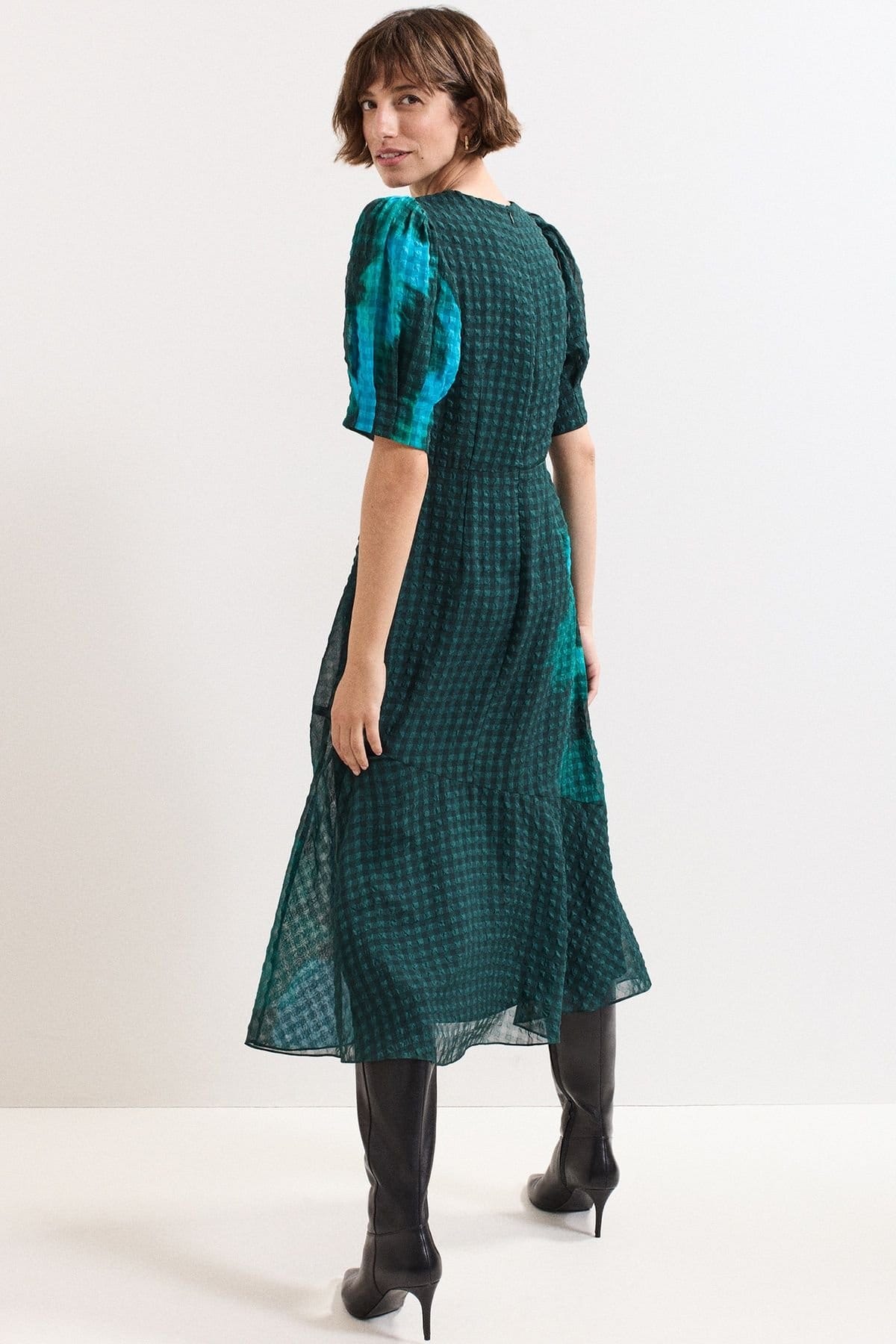 Phase Eight Phase Eight Women's Nancy Floral Midi Dress in Teal - 4