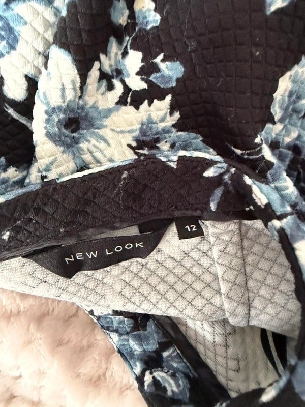 New Look Floral Skort in Blue and White