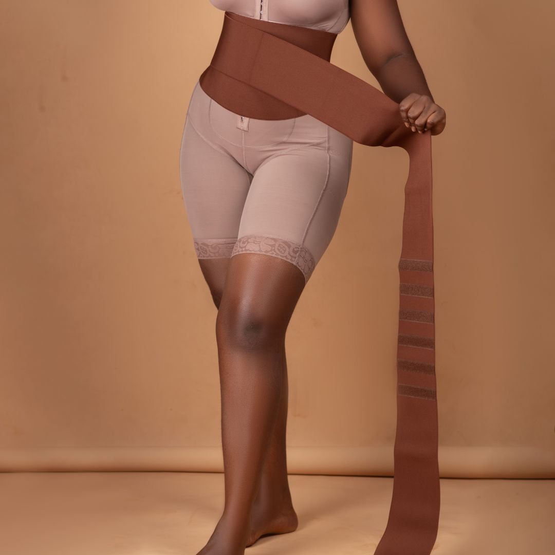 GWB Shapewear GWB Shapewear Women's Maternity & Postpartum Tummy Wrap Back Support Corrector in Brown - 2