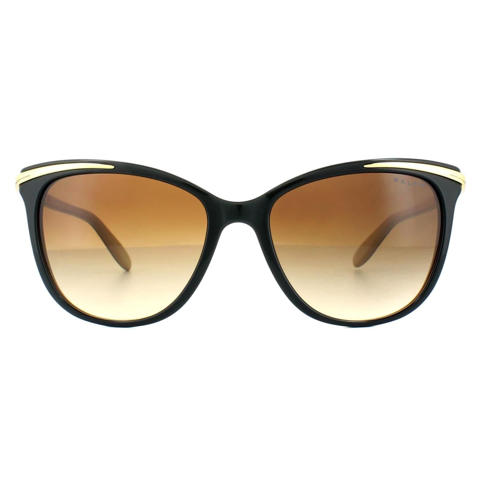 Ralph by Ralph Lauren Ralph by Ralph Lauren Women's Cat Eye Black Brown Gradient Sunglasses