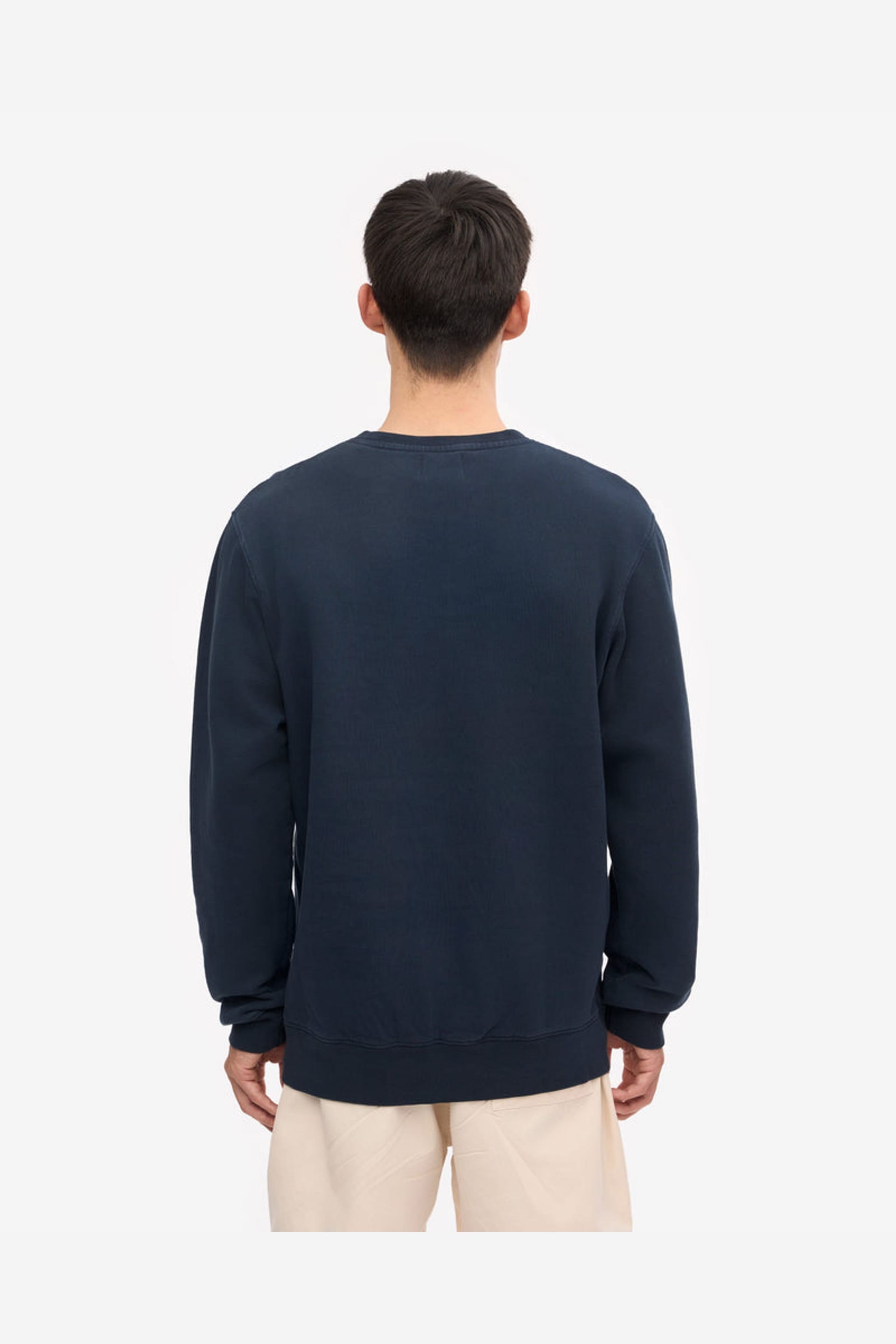 Colourful Standard Colourful Standard Men's Long Sleeve Crew Neck Sweatshirt in Navy - 4