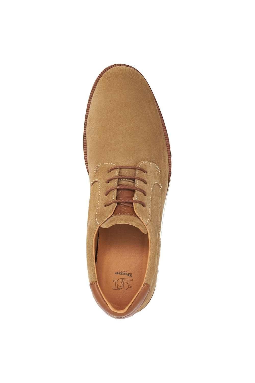 Dune London Dune London Men's 'Bow' Suede Derbies in Natural - 4