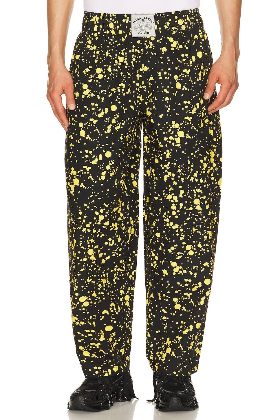 revolve Big Boy Club Yellow & Black Sparkle Muscle Pants