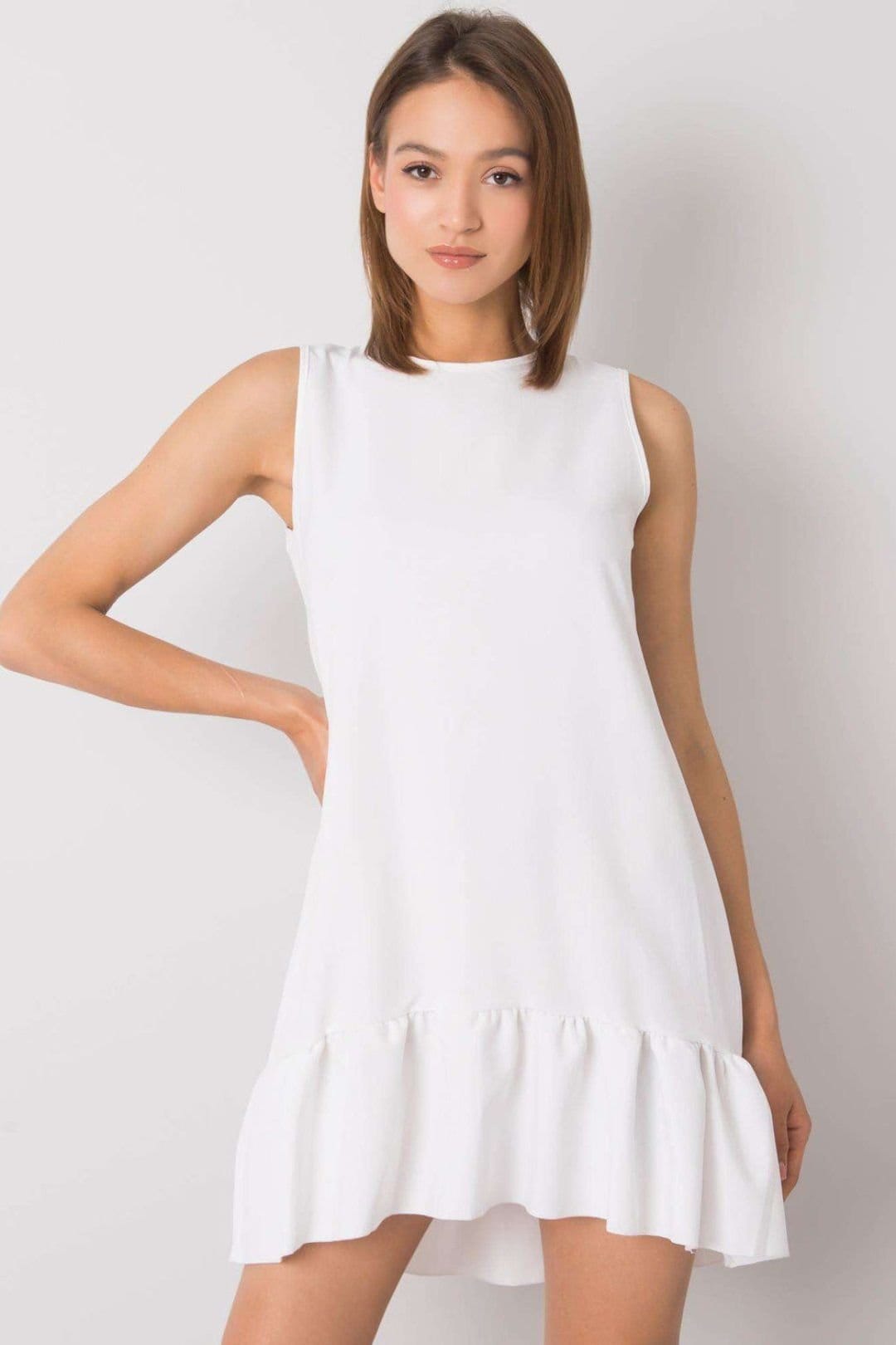 Love Lace Love Lace Women's Universal Sleeveless Flounce Mini Dress in White - 4