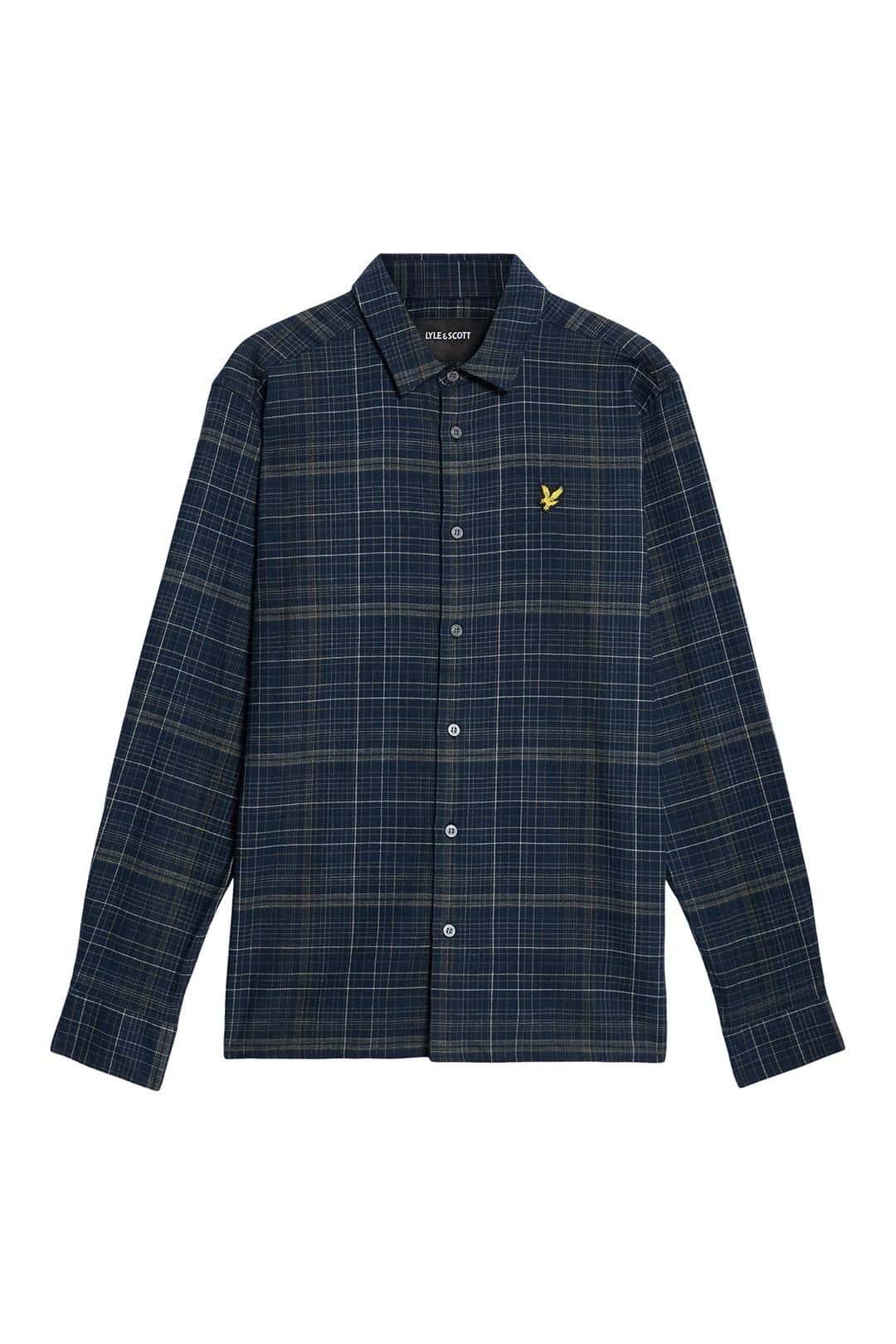 Lyle & Scott Lyle & Scott Navy Checked Flannel Shirt