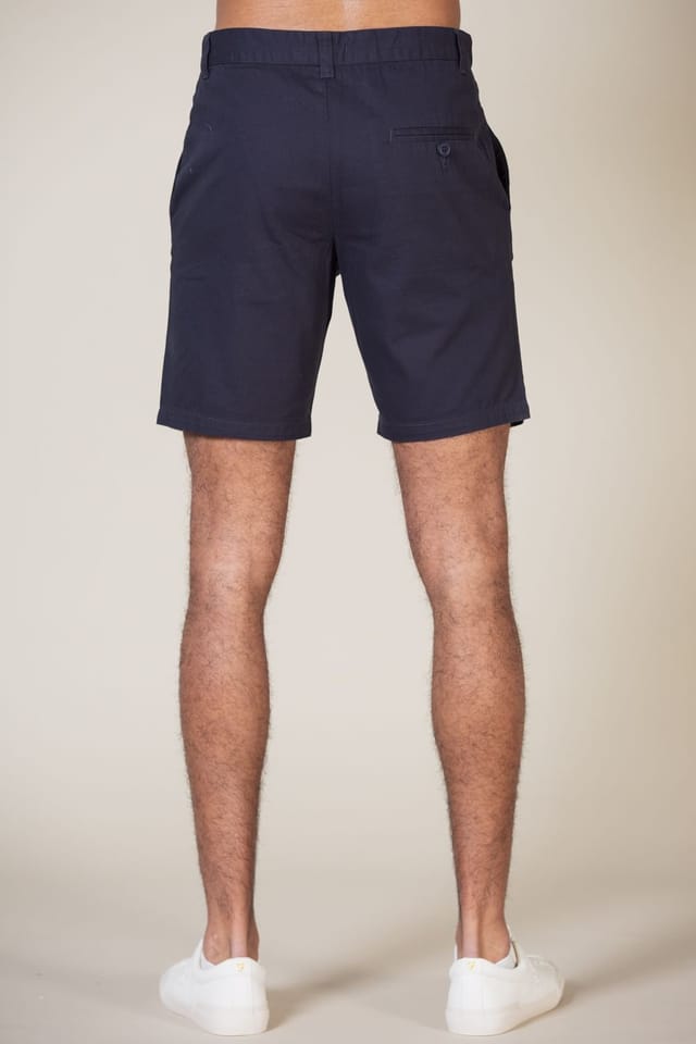 French Connection French Connection Men's Cotton Chino Shorts in Navy - 2