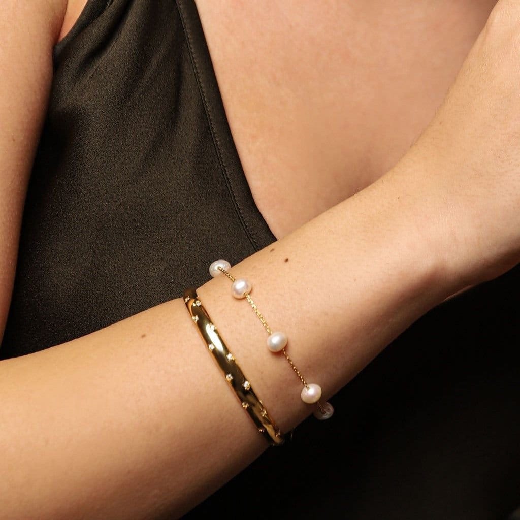Gold Trip Gold Trip Women's Pearl Satellite Bracelet in Gold - 4