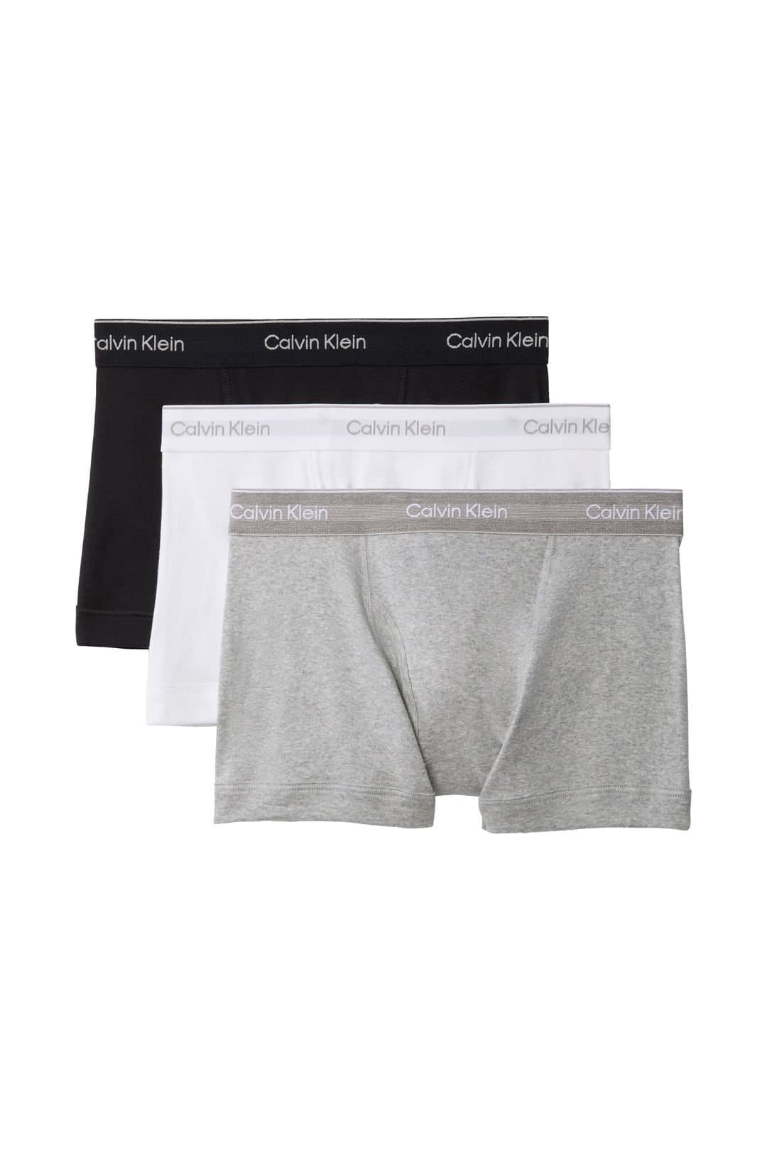 Calvin Klein Calvin Klein Men's Cotton Trunks 3 Pack - Black Grey Heather White