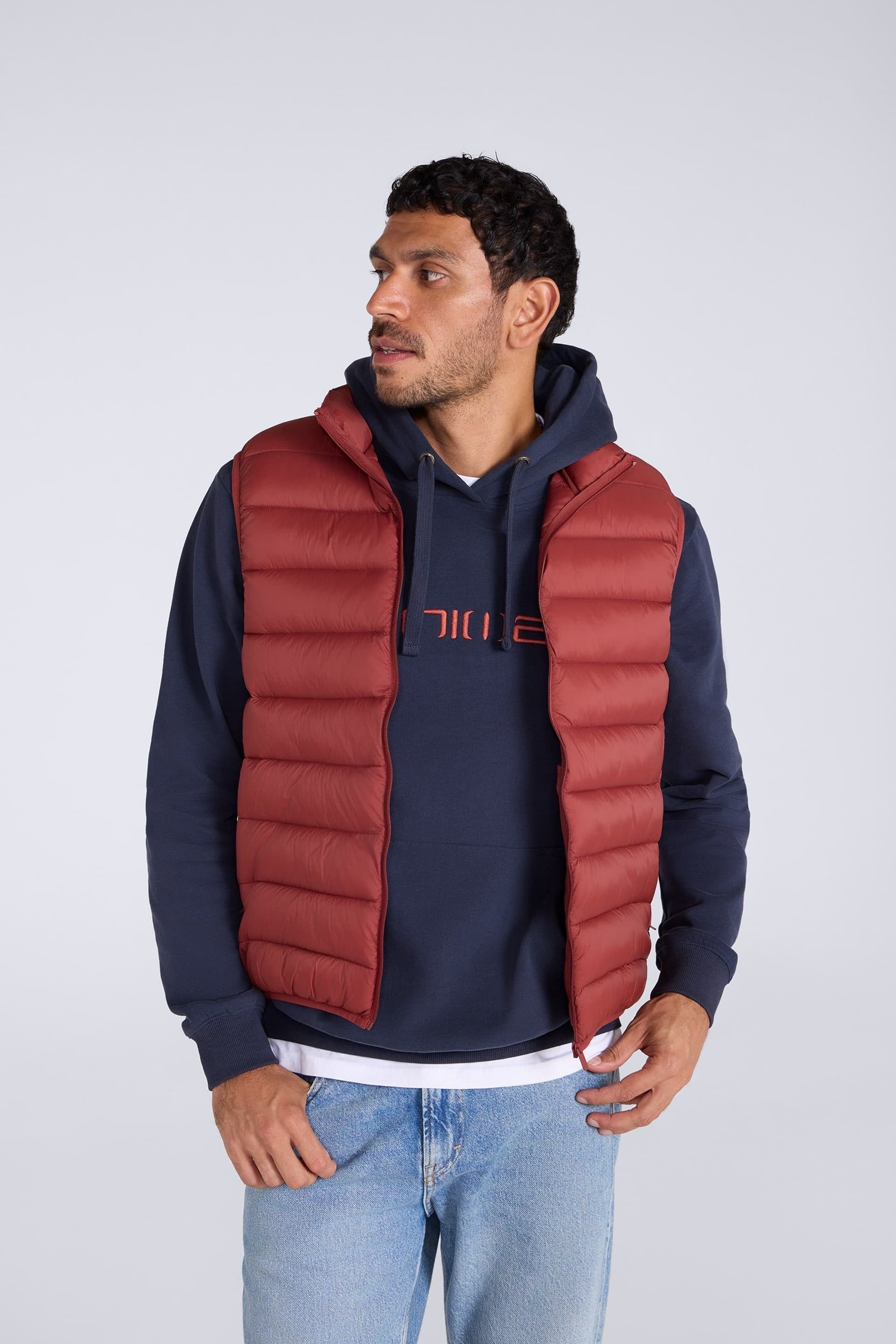 Animal Animal Men's 'Light Cosi' Lightweight Water Resistant PFC Free Warm Padded Gilet in Red