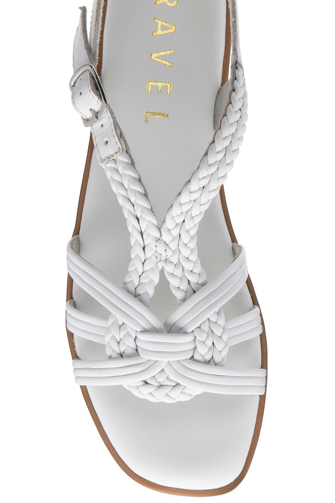 Ravel Ravel Women's 'Danby' Leather Flat Sandals in White - 4