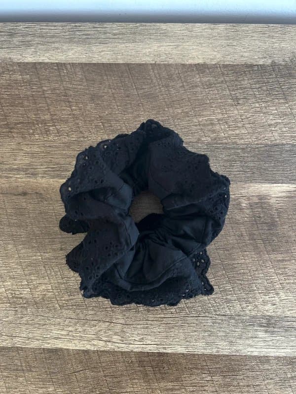 ASOS Large black lace frill scrunchie