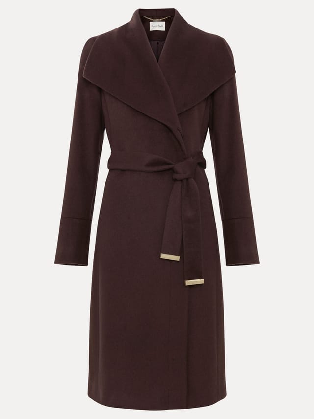 Phase Eight Phase Eight Women's Nicci Belted Coat in Dark Brown - 2