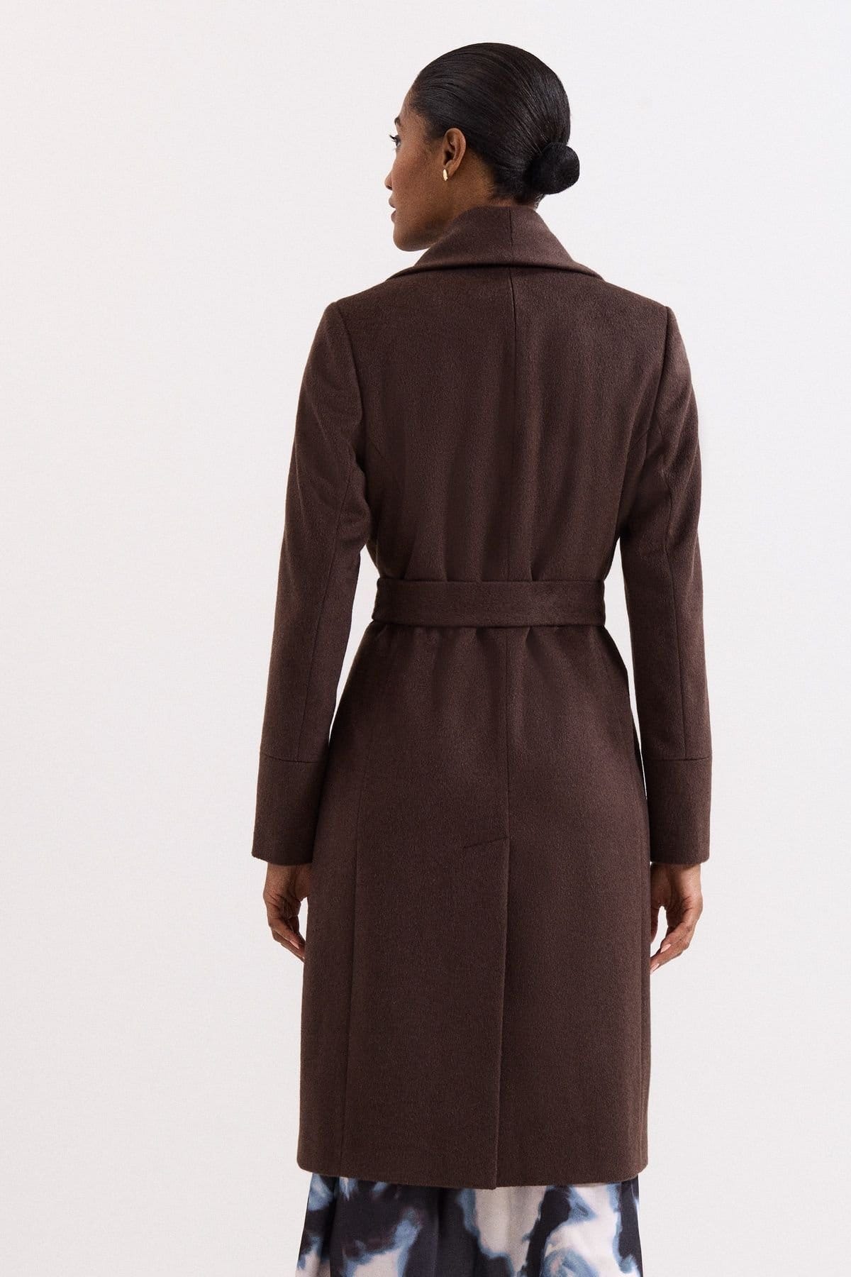 Phase Eight Phase Eight Women's Nicci Belted Coat in Dark Brown - 4