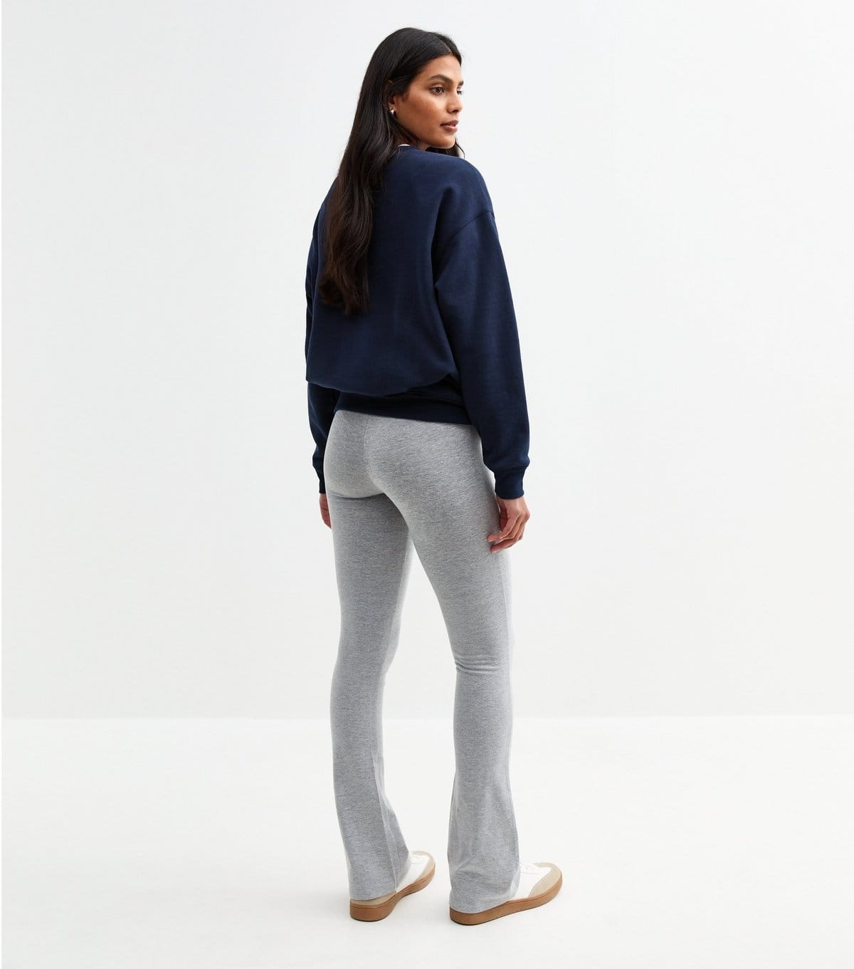 New Look Women's Light Grey High Rise Kick Flare Leggings New Look - 4