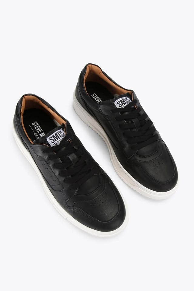 Steve Madden STEVE MADDEN Men's 'Cliff 017' Leather Trainers in Black - 2