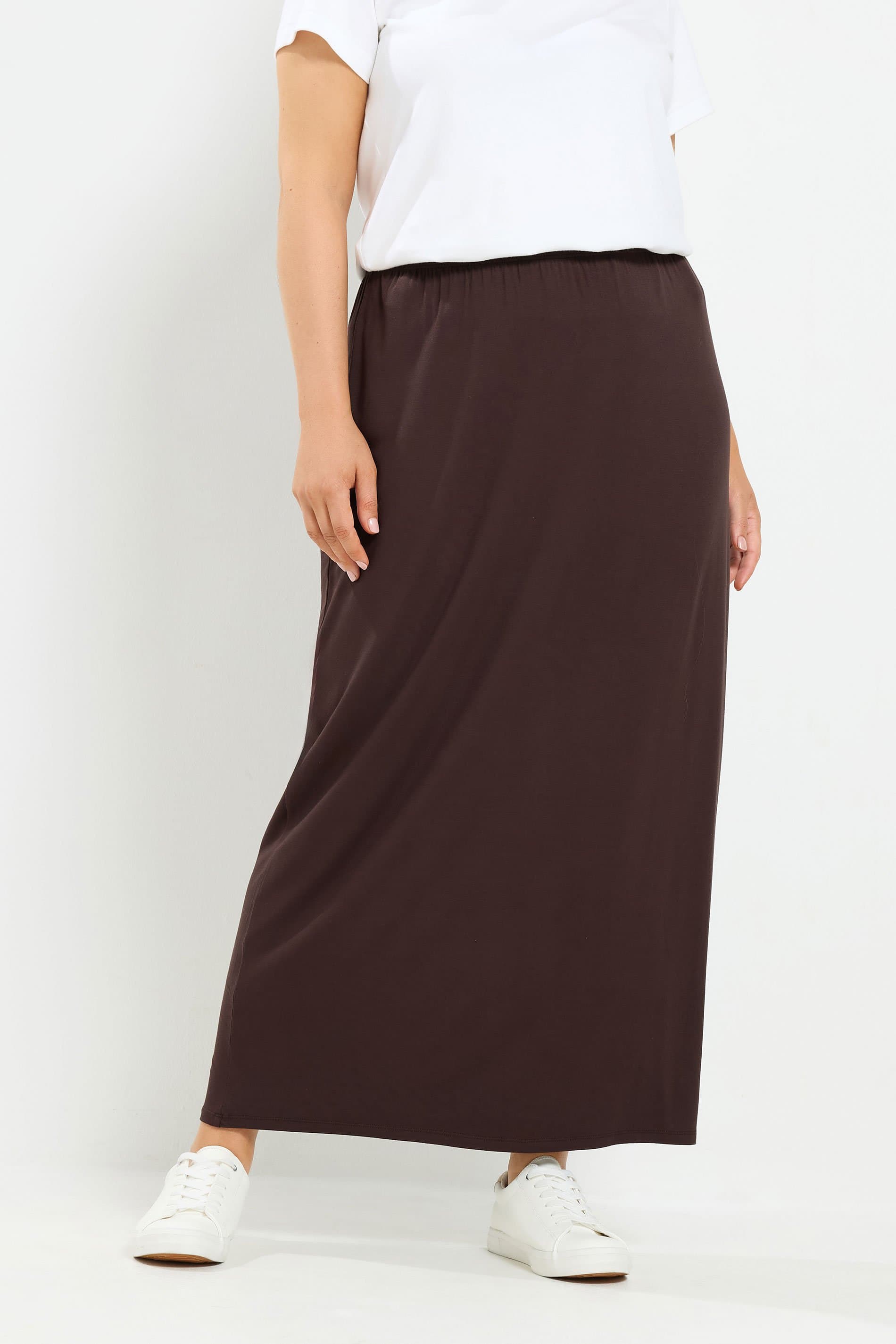 Yours Plus Size Chocolate Brown Maxi Tube Skirt