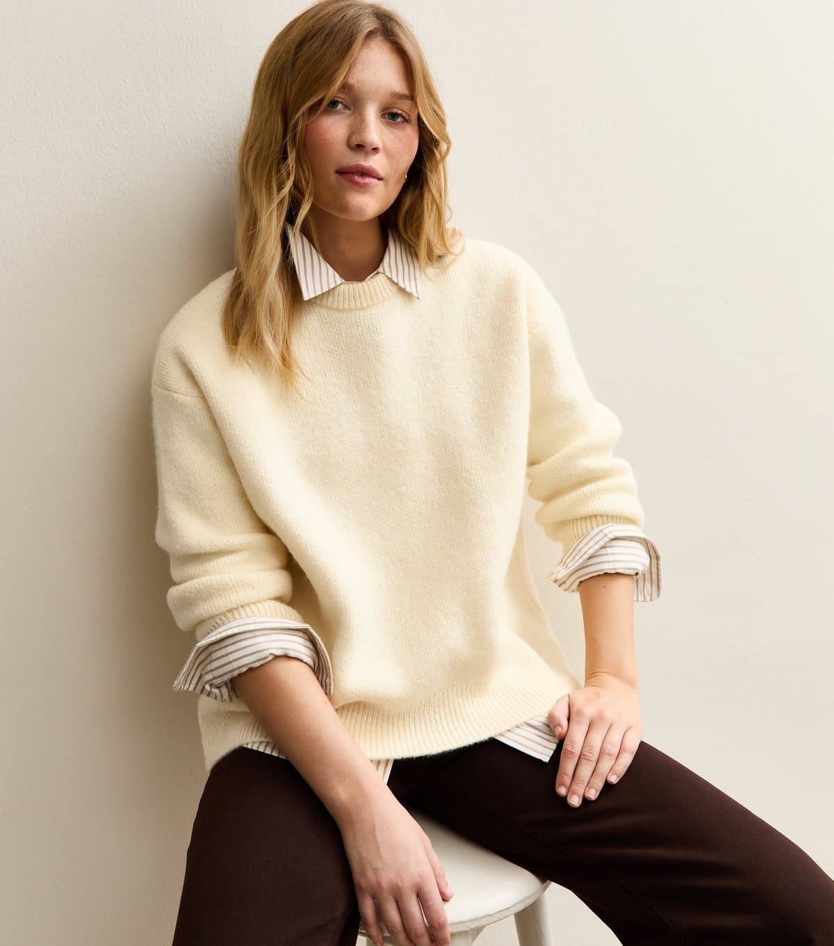 New Look New Look Cream Chunky Oversized Jumper