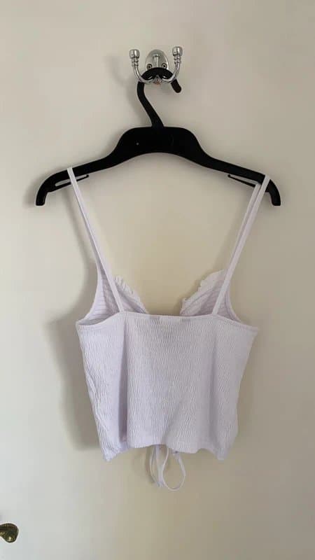 New Look White New Look ruched vest top