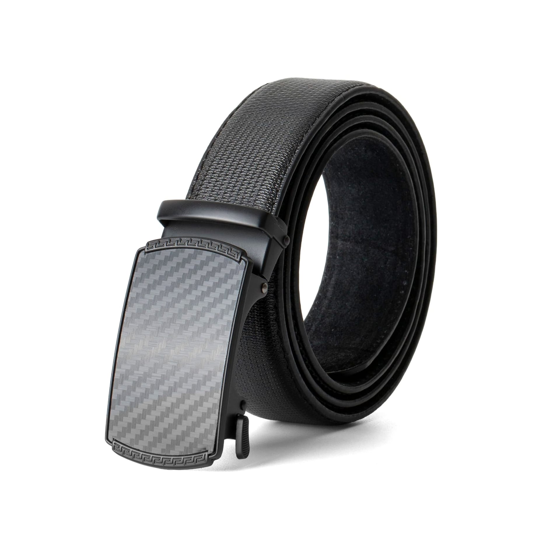 Woodland Leathers Men's Black Ratchet Belt