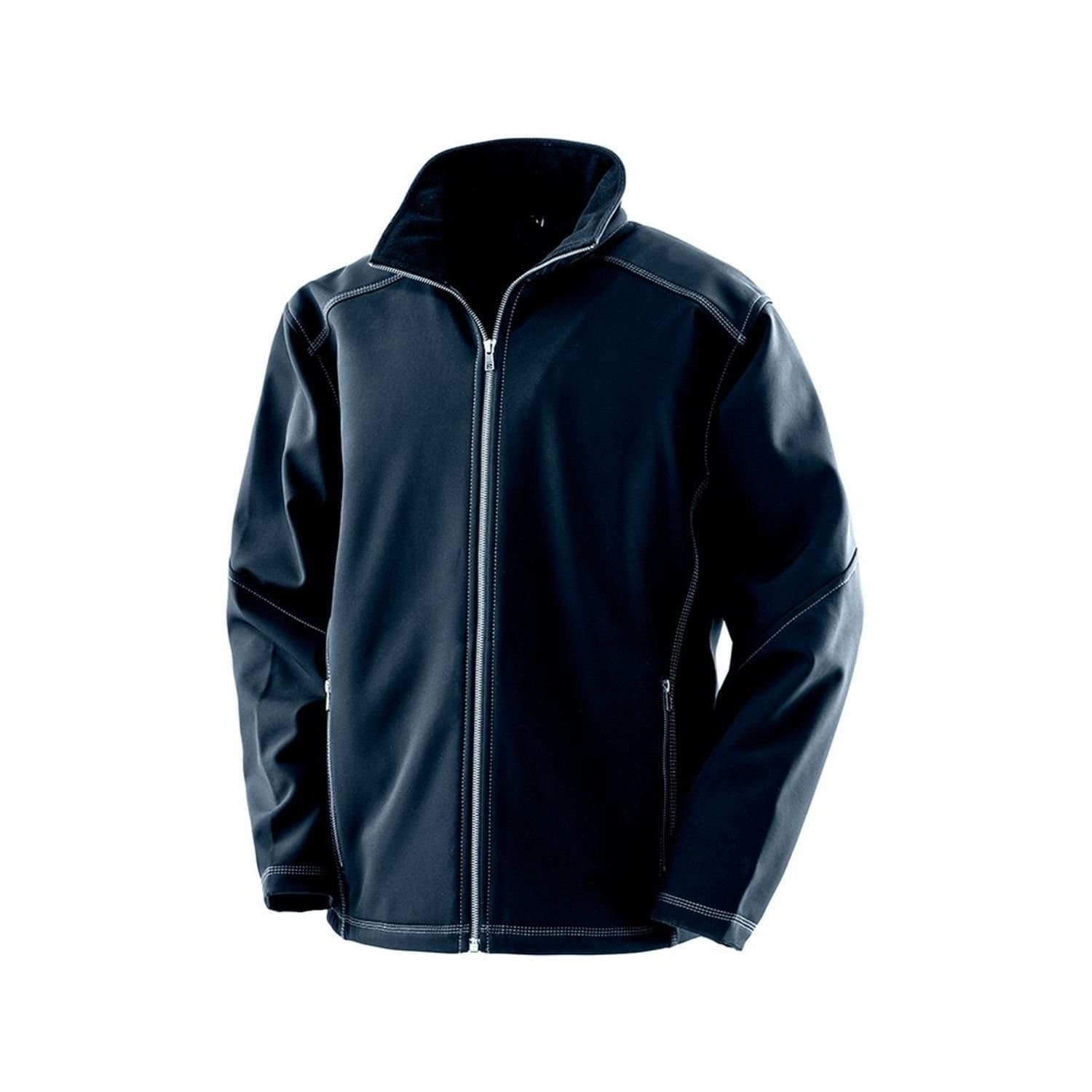 WORK-GUARD by Result WORK-GUARD by Result Men's Treble Stitch Soft Shell Jacket in Navy