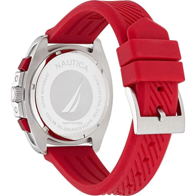 Nautica Nautica Men's NAPTCF205 Tin Can Bay 44mm Quartz Watch in Red - 2