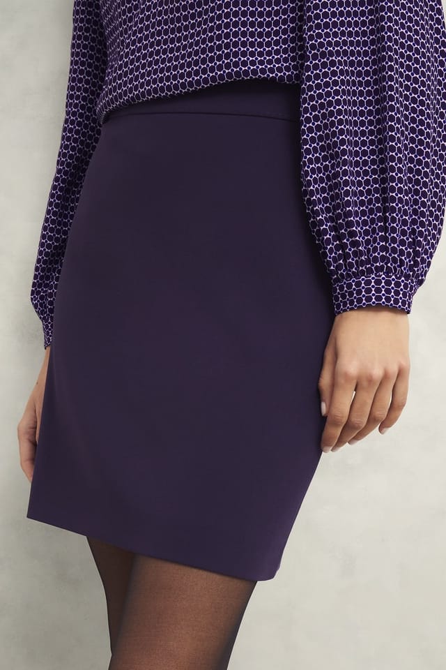 Hobbs London Hobbs London Women's Fenella Skirt in Aubergine - 3