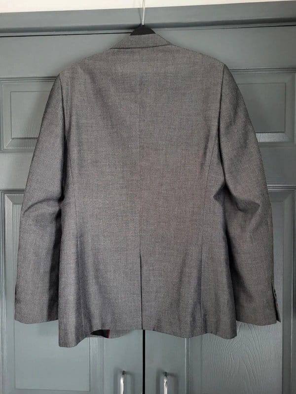 New Look Grey Wool Blend Mens Suit Jacket