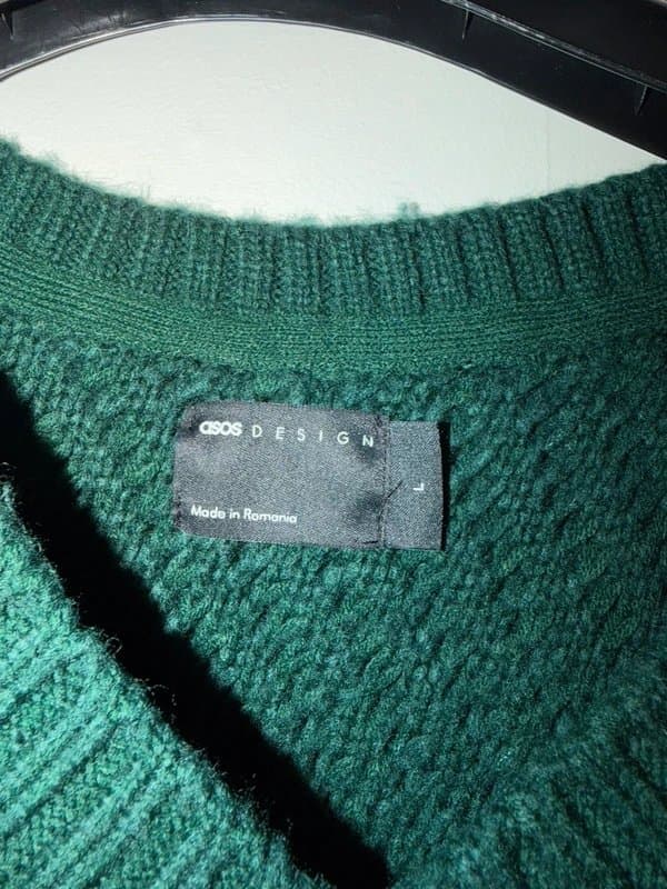 ASOS ASOS Knitted Sweater Vest - Forrest Green - L