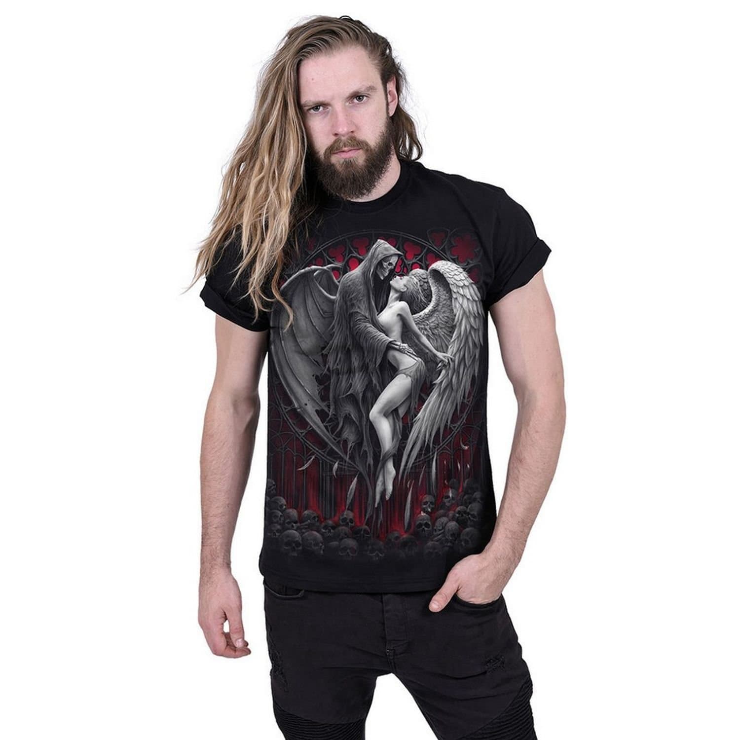 Spiral Direct Spiral Direct Men's Forbidden Back Print T-Shirt in Black