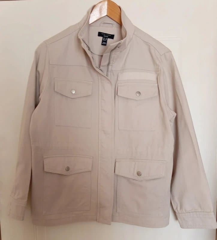 New Look New Look Beige Cotton Jacket.. Size 10 Petite