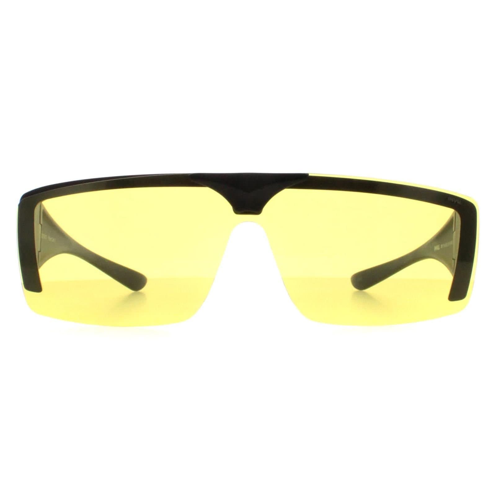 INVU INVU Men's Rectangle Matte Black High Yellow E2700
