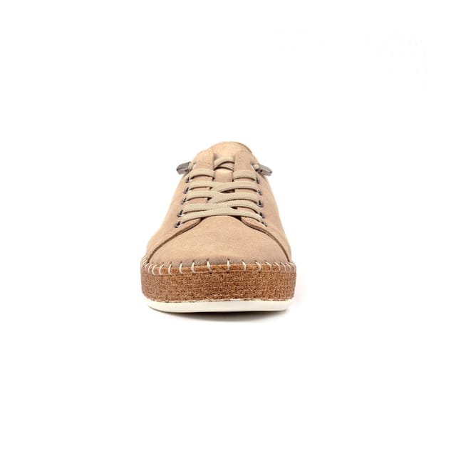 Lunar Lunar Women's Maddison II Suede Plimsolls in Beige - 2