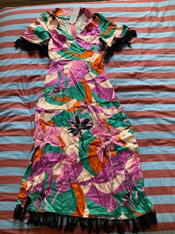 Never Fully Dressed Multi Satin Maxi Dress