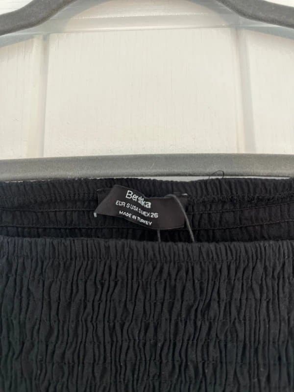 Bershka Bershka black ruched dress