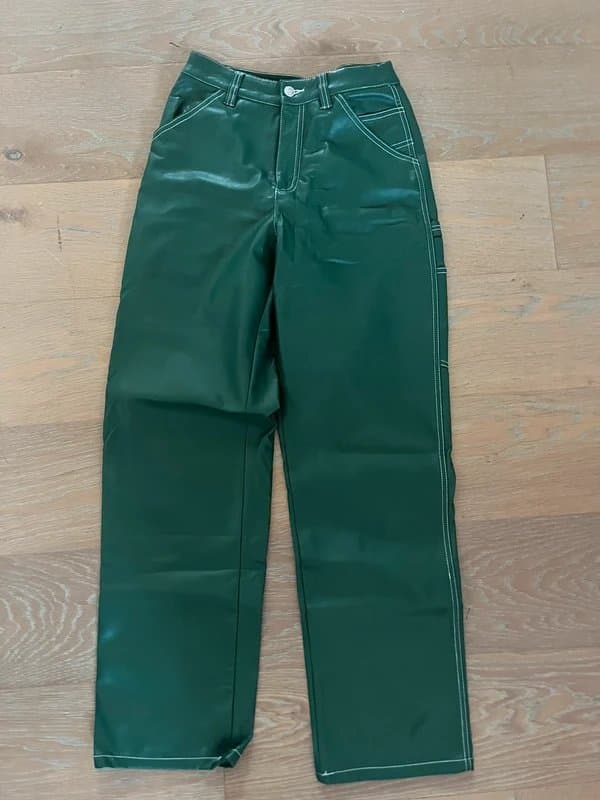 ASOS Faux green leather trousers
