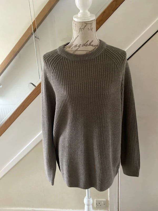 New Look Men's Beige Knitted Jumper