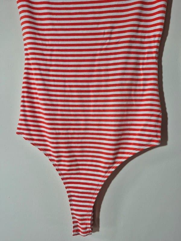 ASOS Asos Red & white striped bodysuit size 8