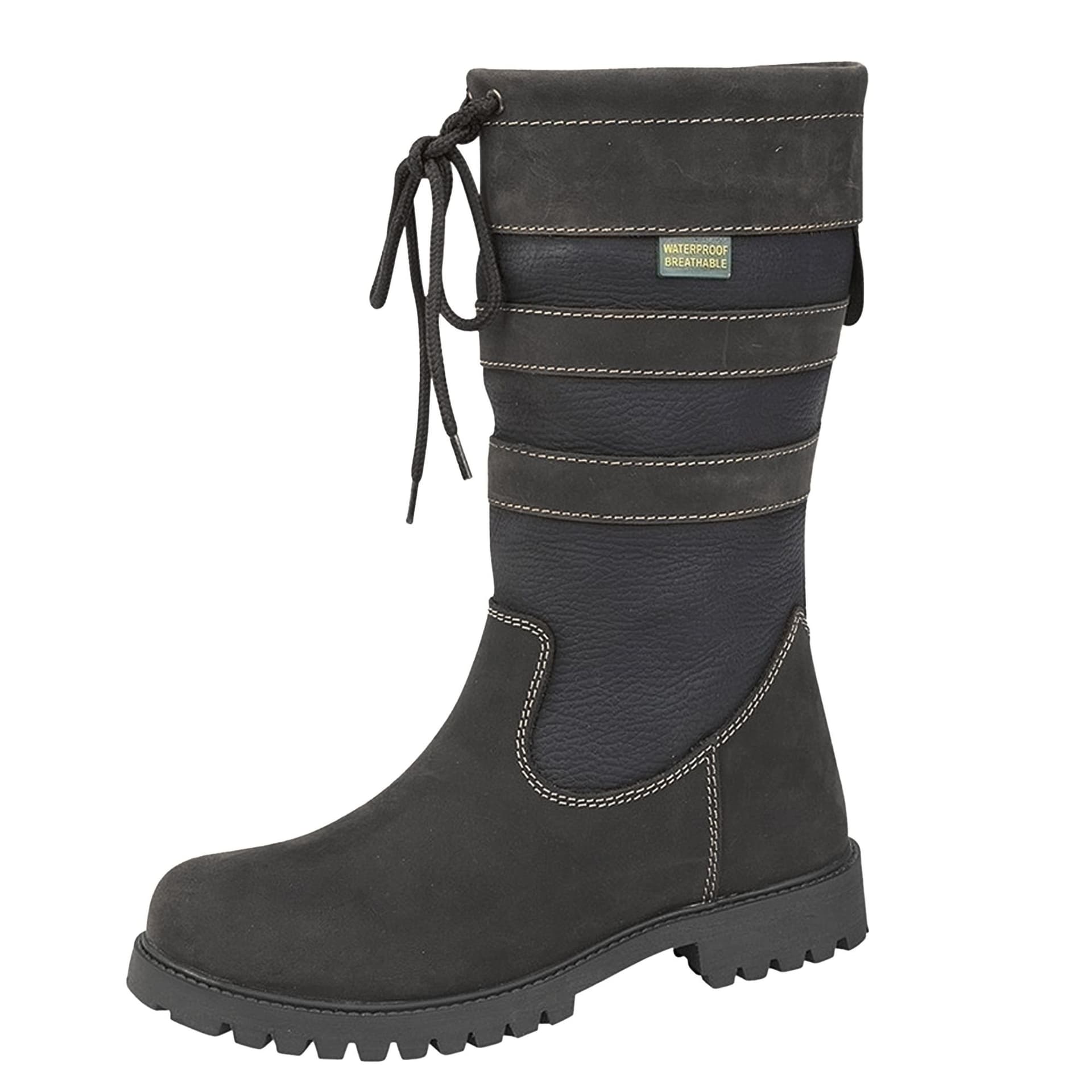 Woodland Woodland Women's Waxy Leather Calf Boots in Black
